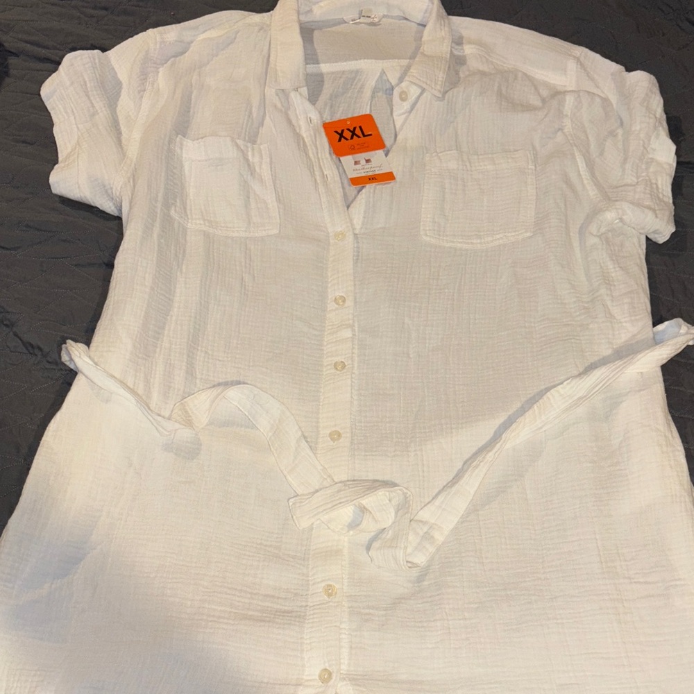 NWT Women’s Weatherproof ladies gauze dress/ coverup xxl 100% cotton